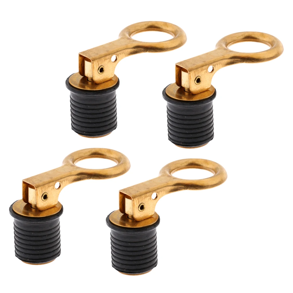 4 Pieces Brass Snap Flip Style Boat Bailer Livewell Hull Drain Plug Fittings | Автомобили и мотоциклы