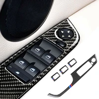 for bmw 3 series e90 e92 e93 2005 2012 carbon fiber car window glasses lift button cover switch frame trim interior accessories