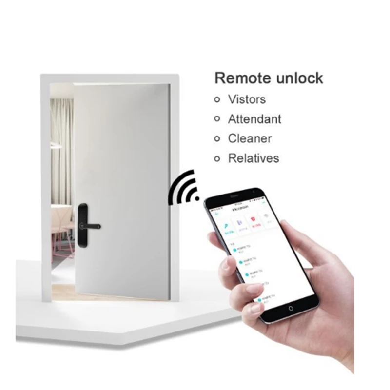 

Biometric Fingerprint Lock Security ligent Lock Wifi Tuya APP Digital Password Lock RFID Unlock Door Lock Electronic Door L