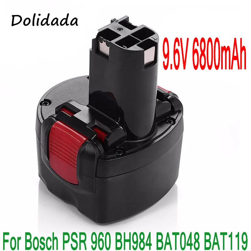 

BAT048 9.6V 6800mAh Ni-CD Rechargeable Battery Power Tools &4800mAh for Bosch PSR 960 BH984 BAT119