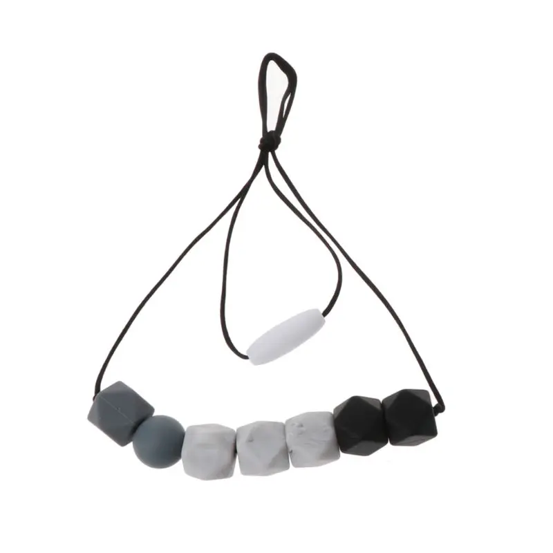 

Baby Teething Necklace Safty Silicone Beads Nursing Necklace Chewable Teether For Mother and Baby BPA Free