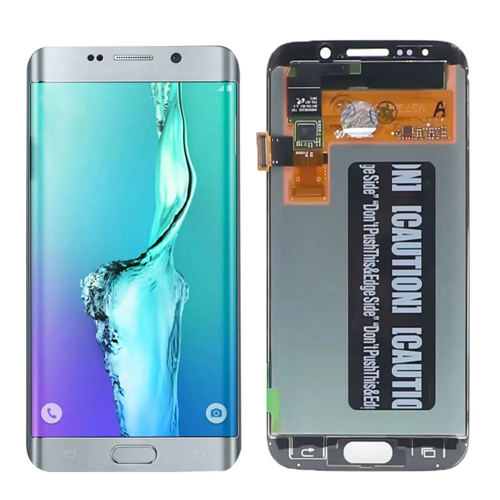 Pantalla LCD AMOLED Original de 5,1 pulgadas para Samsung Galaxy S6 edge, montaje de digitalizador con pantalla t&aacute;ctil con cubierta trasera, G925, G925I, G925F-1