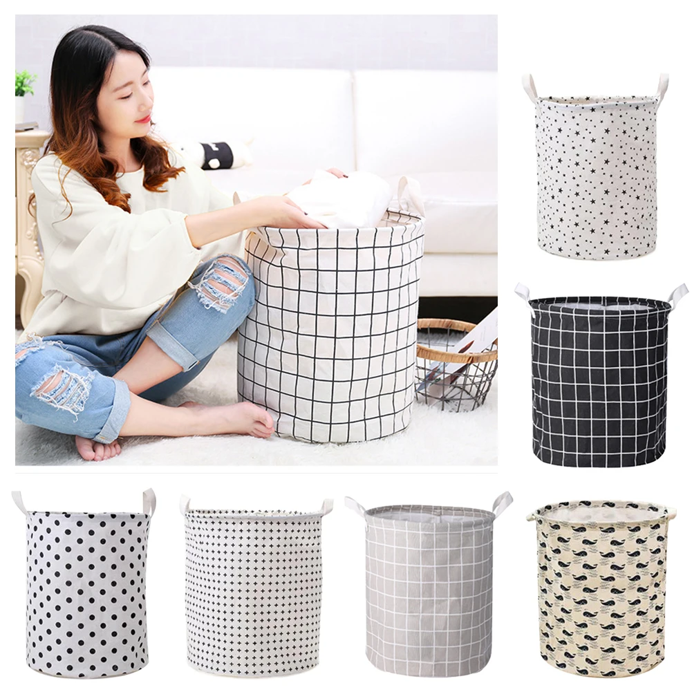 2020 складная корзина для белья круглая хранения большая одежды и игрушек