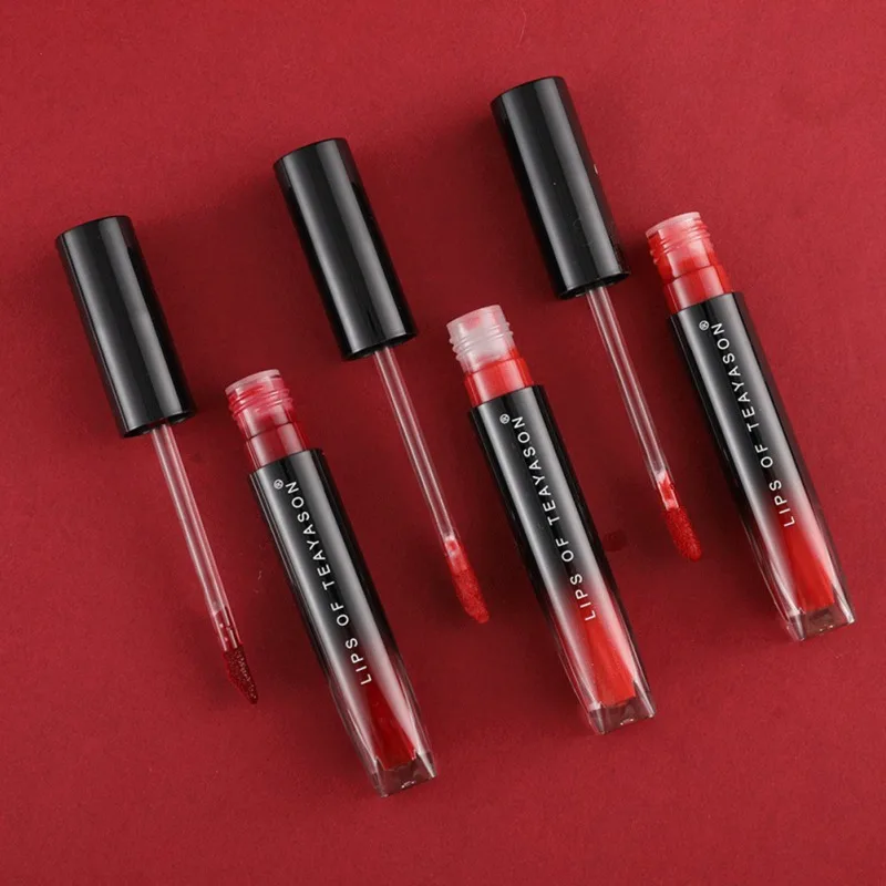 Бархатная матовая розовая Золотая глазурь для губ жидкий блеск стойкий