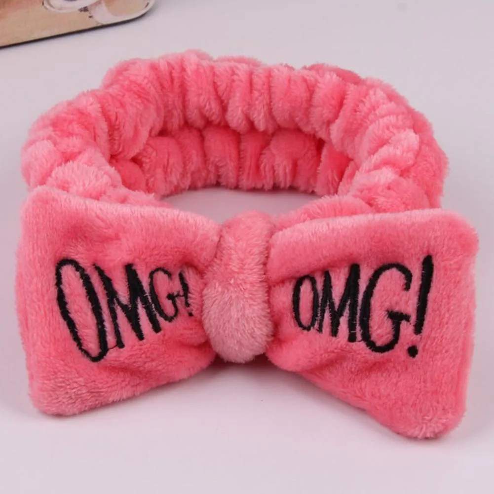 

New Korea Women Cute Elastic OMG Makeup Face Washing Hairdo Headwrap Headbands Female Hairband For Hair Accessories Hot Sale