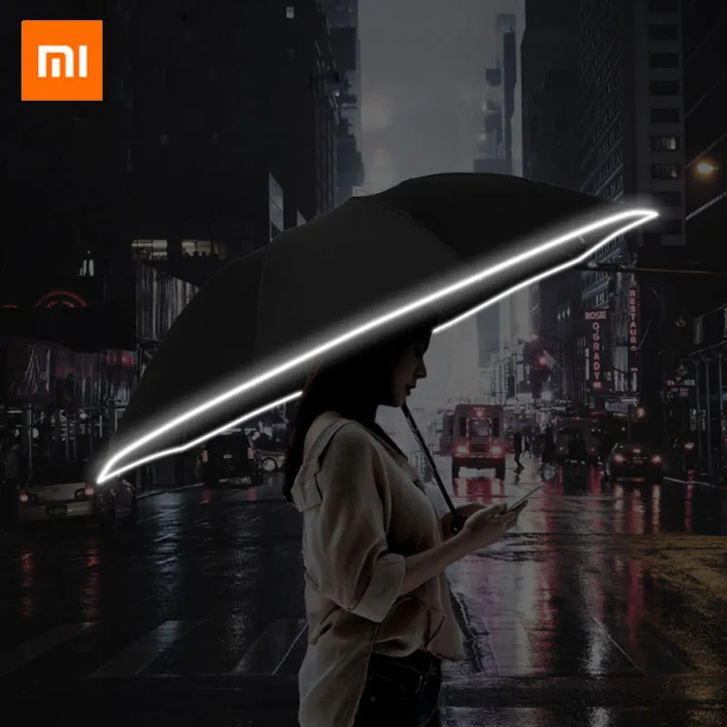 Зонт автоматический обратный Xiaomi Zuodu 2020 новый, светоотражающий, складной, безопасный на ночь, прочный, устойчивый к ветру, в наличии.