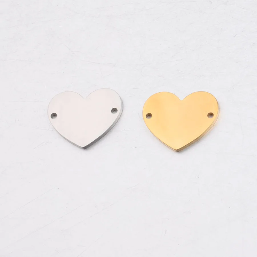 Соединители для браслетов из нержавеющей стали с двумя отверстиями в форме