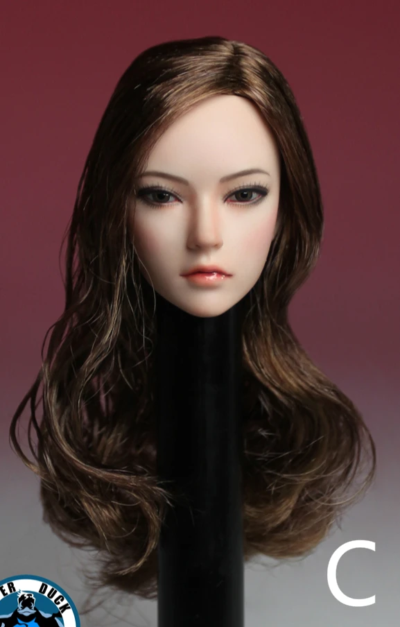 1/6 scale Long Hair Female Head Sculpt Beauty Asian Girl fit Phicen Body | Игрушки и хобби