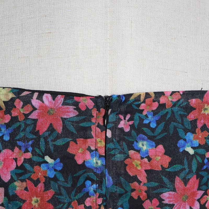 Женское винтажное мини платье TWOTWINSTYLE облегающее карандаш с цветочным принтом V