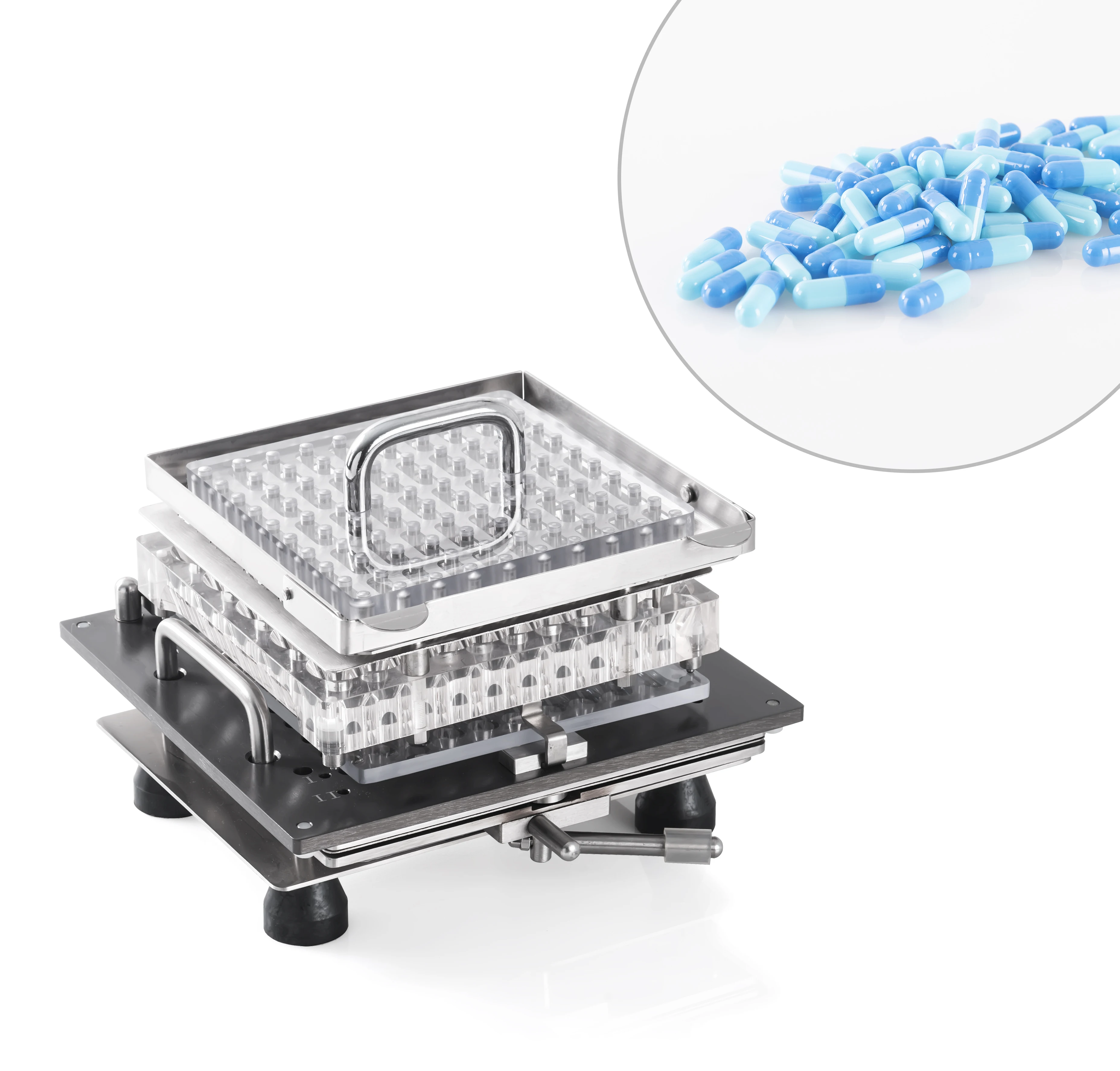 

CN-100M Semi-Automatic Capsule Filling Machine For Joined Capsule all size 000#-5# capsule packing machine capsule board filler