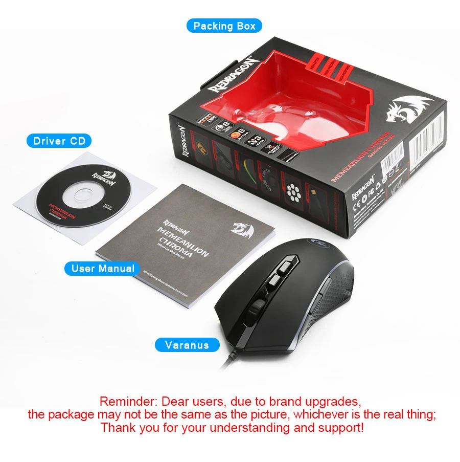 Redragon CHROMA M710 USB Проводная компьютерная мышь Проводная 10000 dpi 8 кнопок 7 цветов программируемая эргономичная для PC Gamer