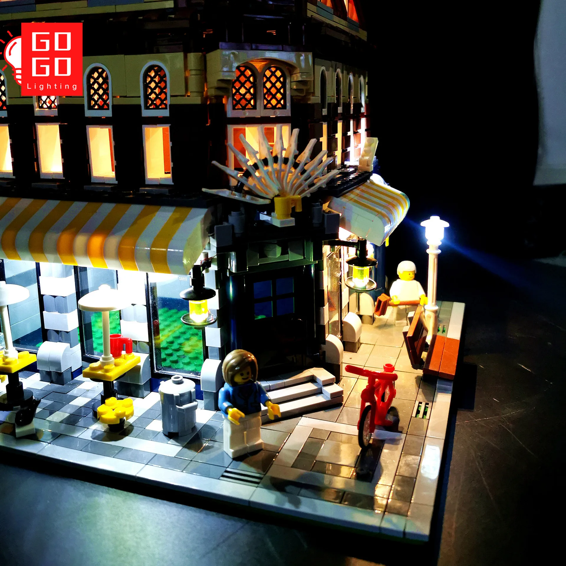 

GOGOMOC Brand LED Light Up Kit For lego 10182 Creator Make Create Cafe Corner Building Block Lighting (only light no model)