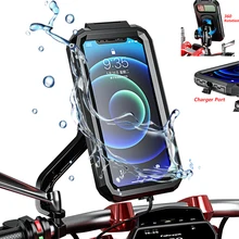 Bicycle Motorcycle Phone Holder Stand Case For 4.7-6.8 inch Road Bike Support Pouch Bag 360 Rotation Cycling Moto Mobile Mounts