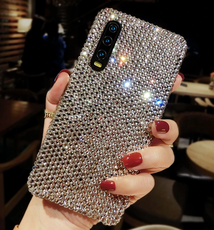 

For HuaWei Nova 7 Y7 Y9 Prime 2019 Y5P Y6P Y9S Luxury Full Diamond Cover Rhinestone case