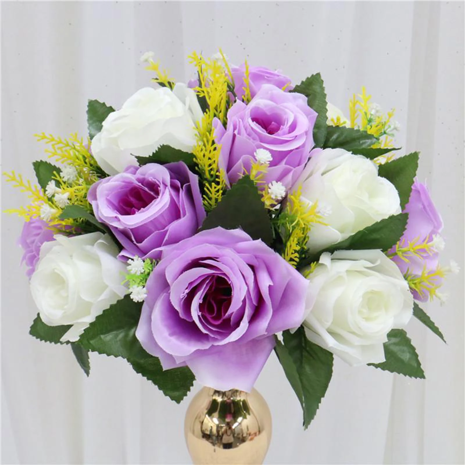 

Artificial Rose Flowers Wedding Bouquets Table Shop Road Lead DIY Decoration
