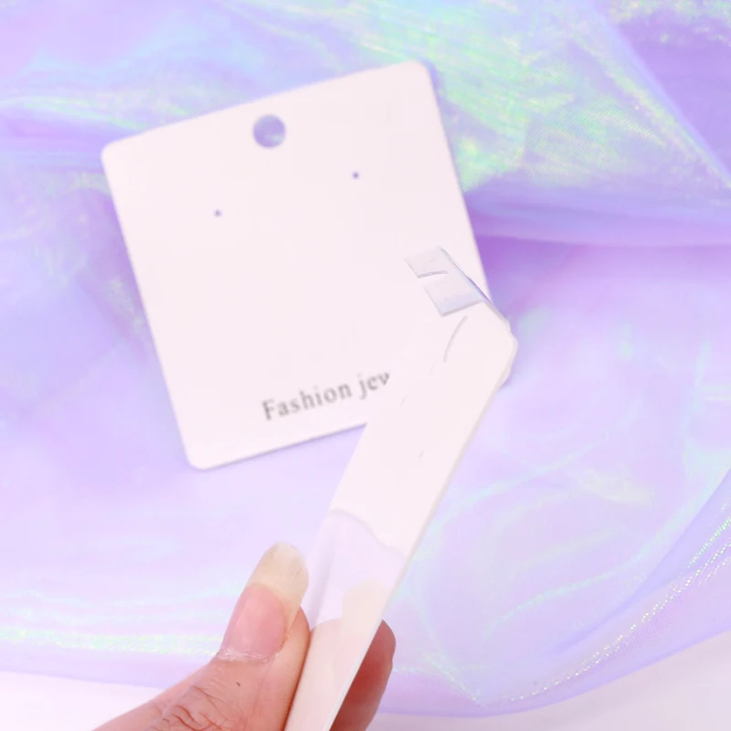 Упаковочные карточки для сережек-гвоздиков 7x7 см из ПВХ 200 шт. | Украшения и