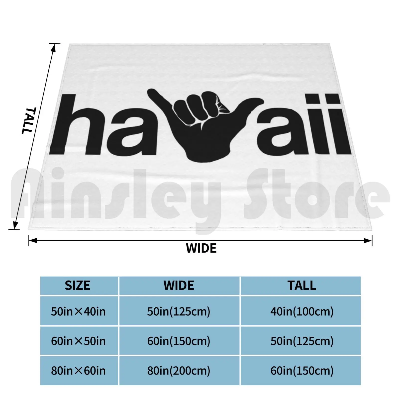 Гавайский одеяло с Shaka модное на заказ гавайский Da Kine Hi 808 расслабляющий Оаху