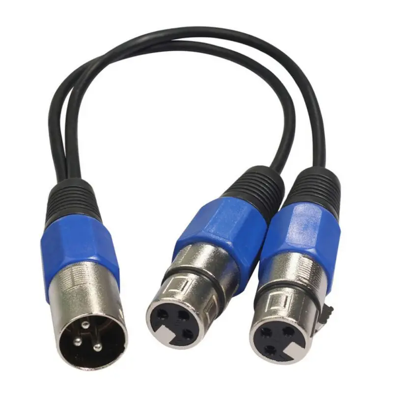Новый 34 см 3-конт. Xlr 1 Мужской до 2 Женский аудио удлинитель проводной микрофон Y