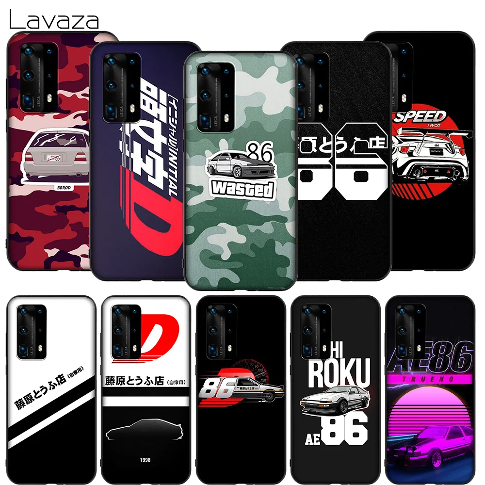 WEBBEDEPP INITIAL D AE86 TPU мягкий чехол для Huawei P8 P9 P10 P20 P30 Y5 Y6 Y7 Y9 P smart Lite Pro Prime Mini|Бамперы| |