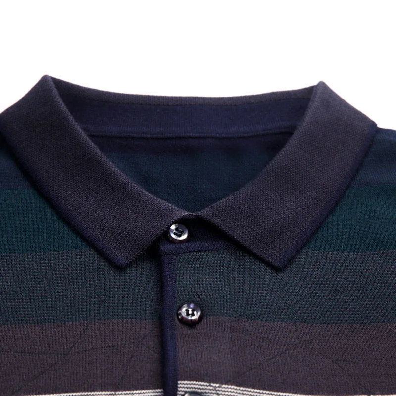 2021 брендовая Повседневная полосатая рубашка поло с длинным рукавом для фитнеса