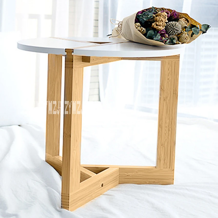 ND121001 European-Style Side Table Round Edge Coffee Simple Design Bedside Space-Saving Wood Tea Living Room |