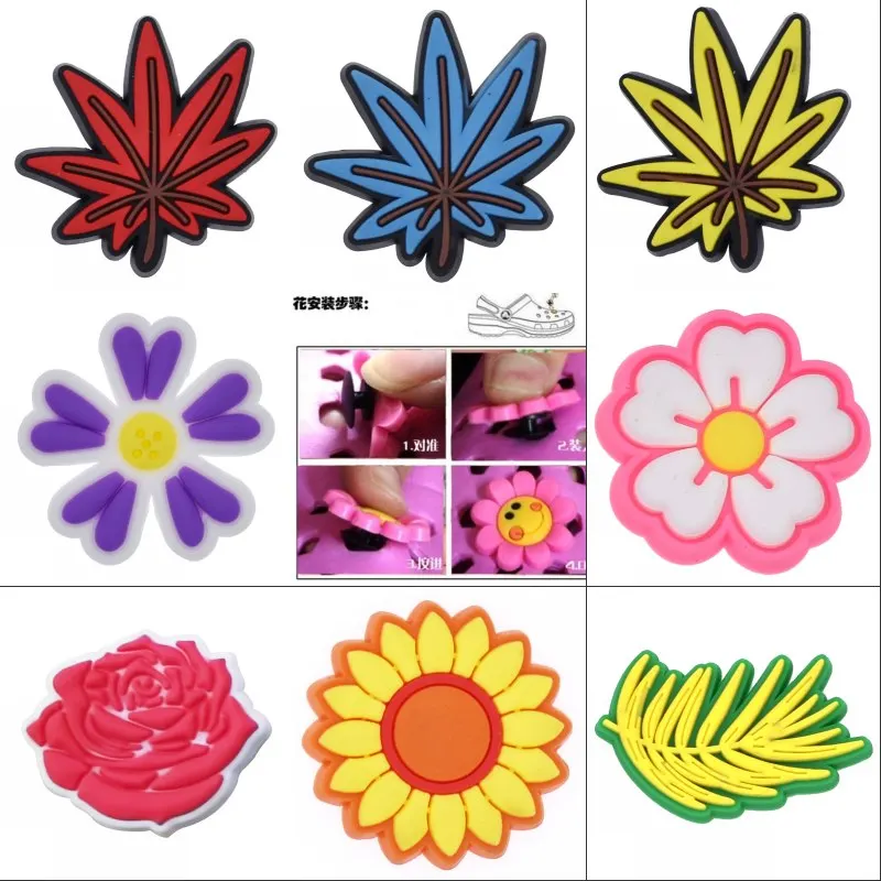 

10 шт., декоративные сабо с кленовыми листьями