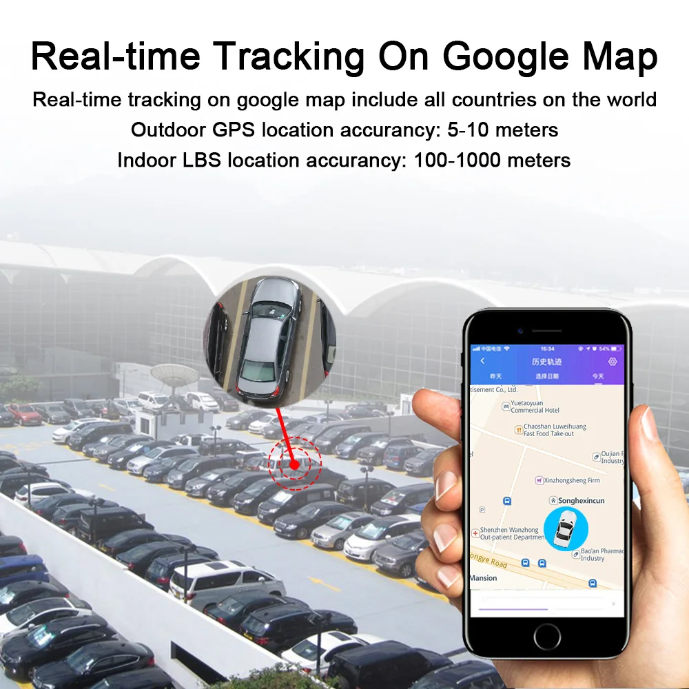 Mini Portable GPS Tracker TK913 Magnet GPS 1500mAh Luggage Wallet GPS Tracker Waterproof Voice Monitor TKSTAR Free APP PK TK905 images - 6