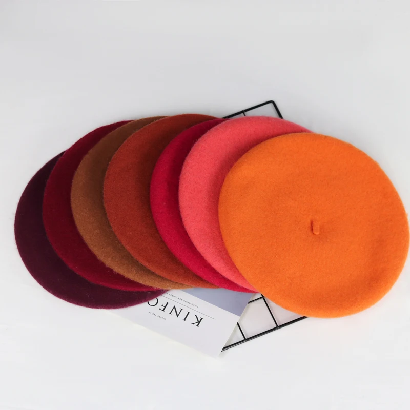 Берет женский шерстяной в стиле кэжуал | Аксессуары для одежды