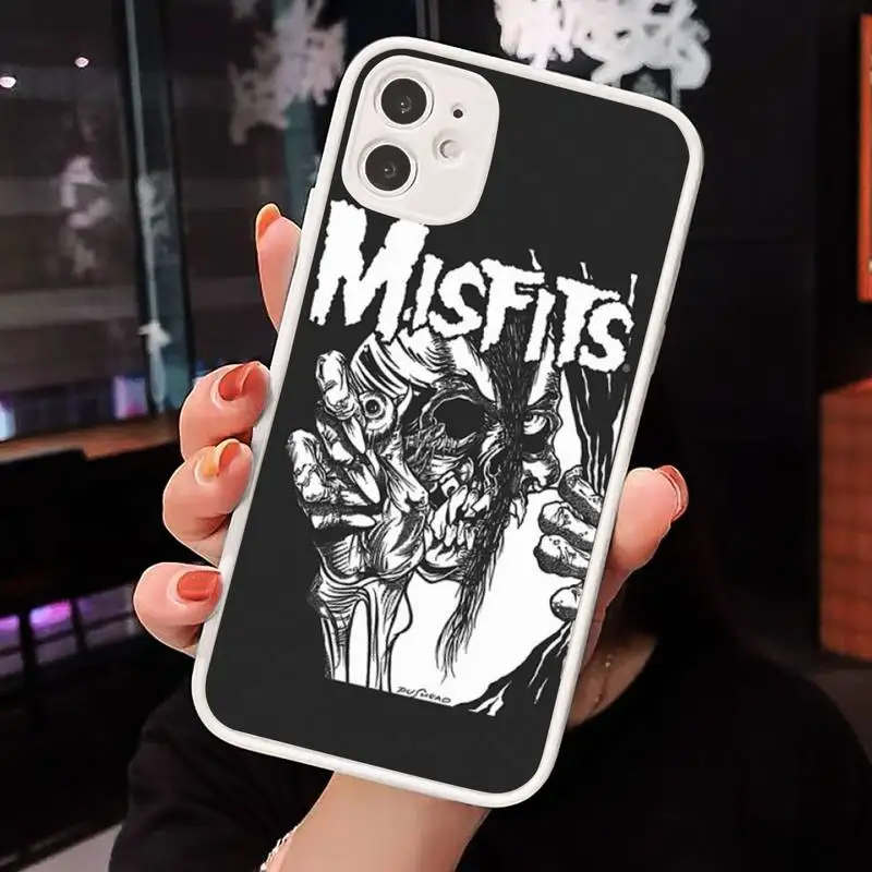 

Horrible skullTV misfits Phone Case Matte Transparent for iPhone 7 8 11 12 s mini pro X XS XR MAX Plus cover funda