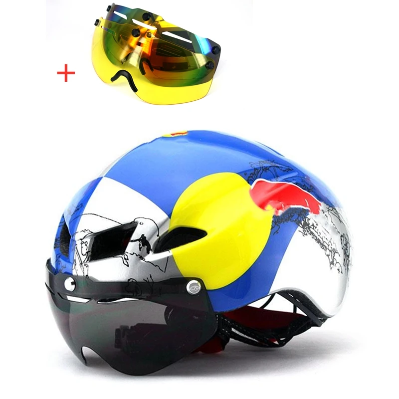 3lens Новинка 2019New негабаритный велосипедный шлем TT для езды на велосипеде, для спорта на открытом воздухе, MTB, для женщин и мужчин, безопасная шапка Casco de bicicleta 56-62 см - Цвет: 3lens