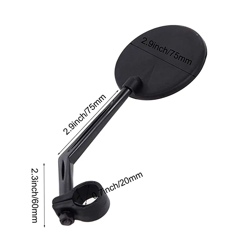 

Bicycle Rearview Handlebar Mirrors Bike Bicycle MTB Silicone Handle Rear View 360 Degrees Rotatable Scooter Mirror