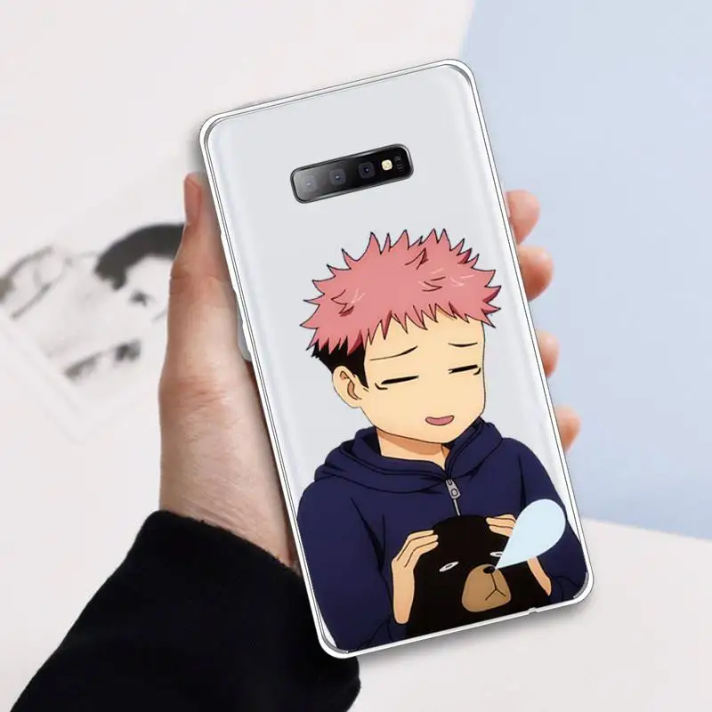 

Jujutsu Kaisen Anime Gojo Satoru clear Phone Case Transparent for samsung A 21s 50 71 S 8 9 20 20fe note 10 20 ultra plus