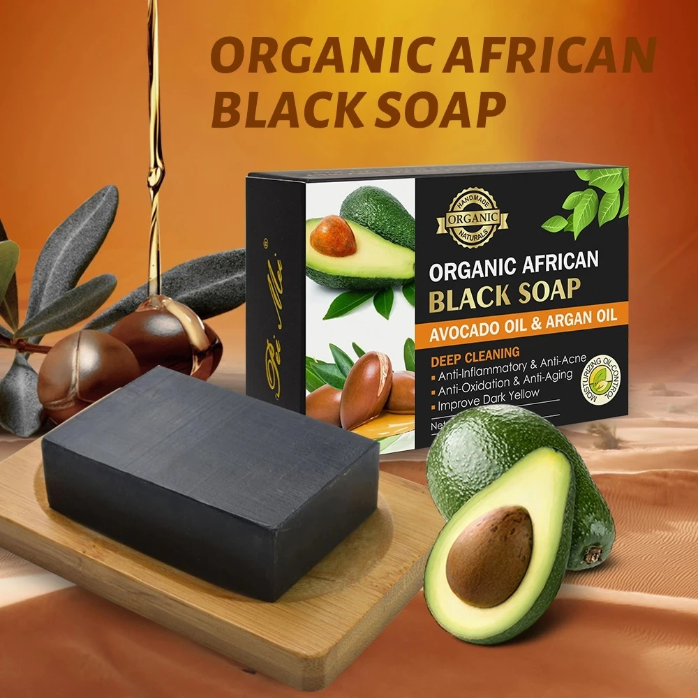 

Aichun органическое Африканское черное мыло Глубокая очистка антиокисление антивозрастной ремонт после солнечного воздействия 120 г мыло с ар...