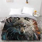 3D HD цифровая печать на заказ пододеяльник, одеялоодеяло, чехол набор постельного белья Queen King 200x220 140X200, постельное белье с изображением волка