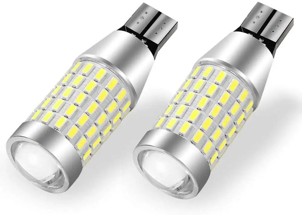 2x W16W T15 светодиодный ные лампы 6000K DC12V 87SMD Canbus светильник резервного копирования 906