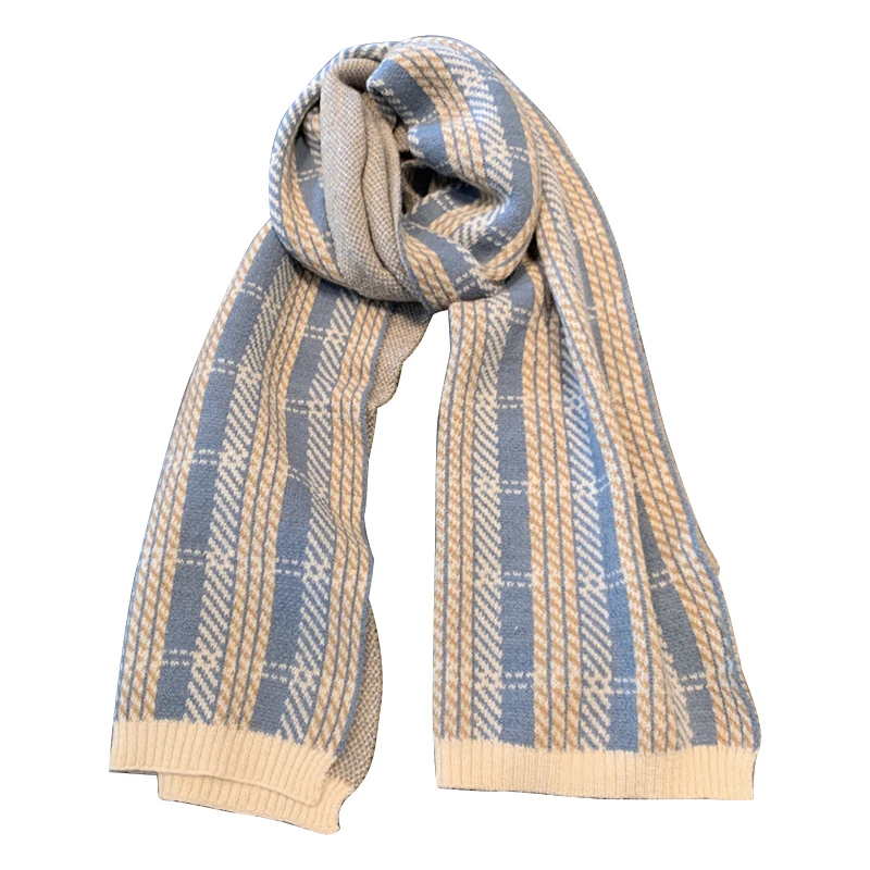 

2021 women winter scarf luxury fashion high-quality comfortable thick warm student women's color matching knitted shawl scarves