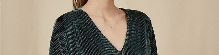 Женская юбка осень/зима 2019 простой шикарный зеленый Повседневный вельветовый