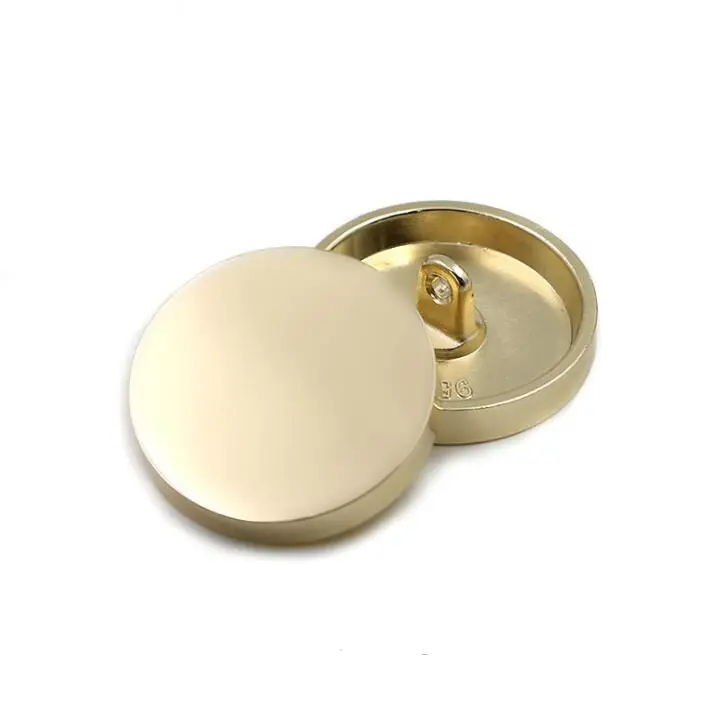 10 шт./лот металлические пуговицы аксессуары для одежды плоская Золотая пуговица