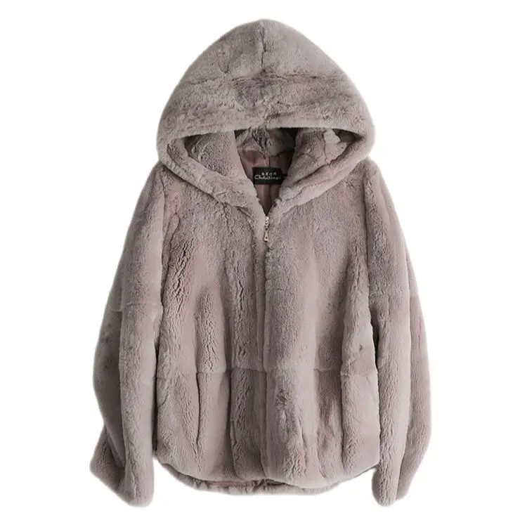 

Для женщин Настоящий мех кролика куртка женская Фирменная Новинка развивающий коврик для ползания натуральный мех пальто мяч куртки с мехо...