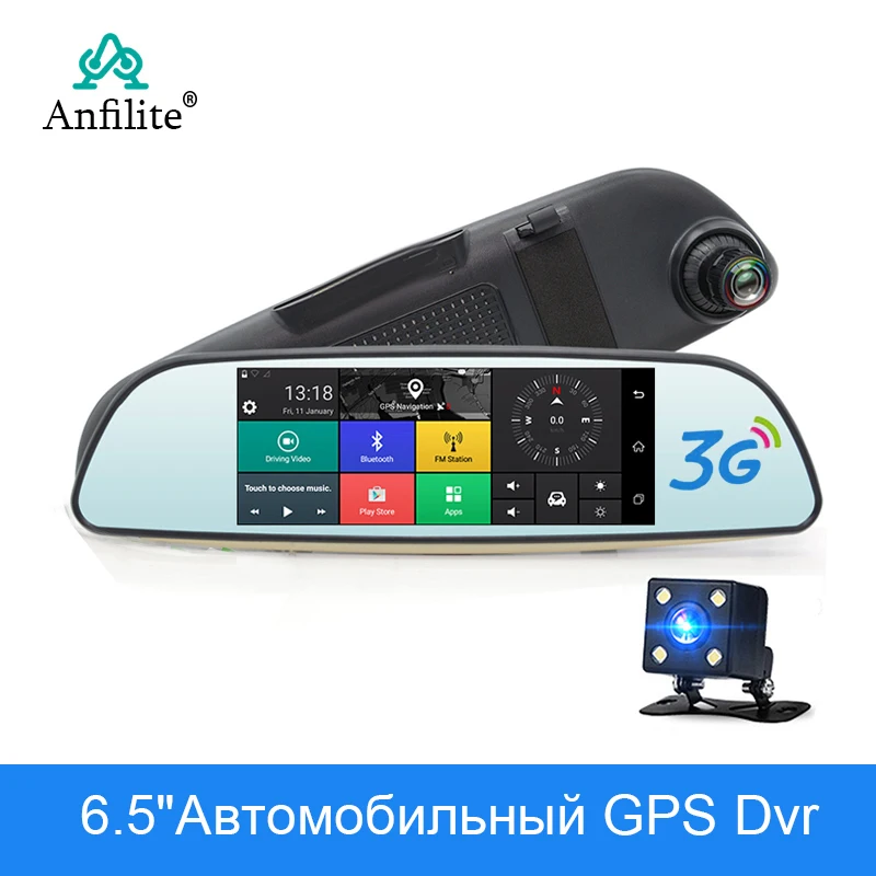 Автомобильный видеорегистратор Anfilite 6 5 &quot 3G Wifi FM AVIN зеркало заднего вида двойной