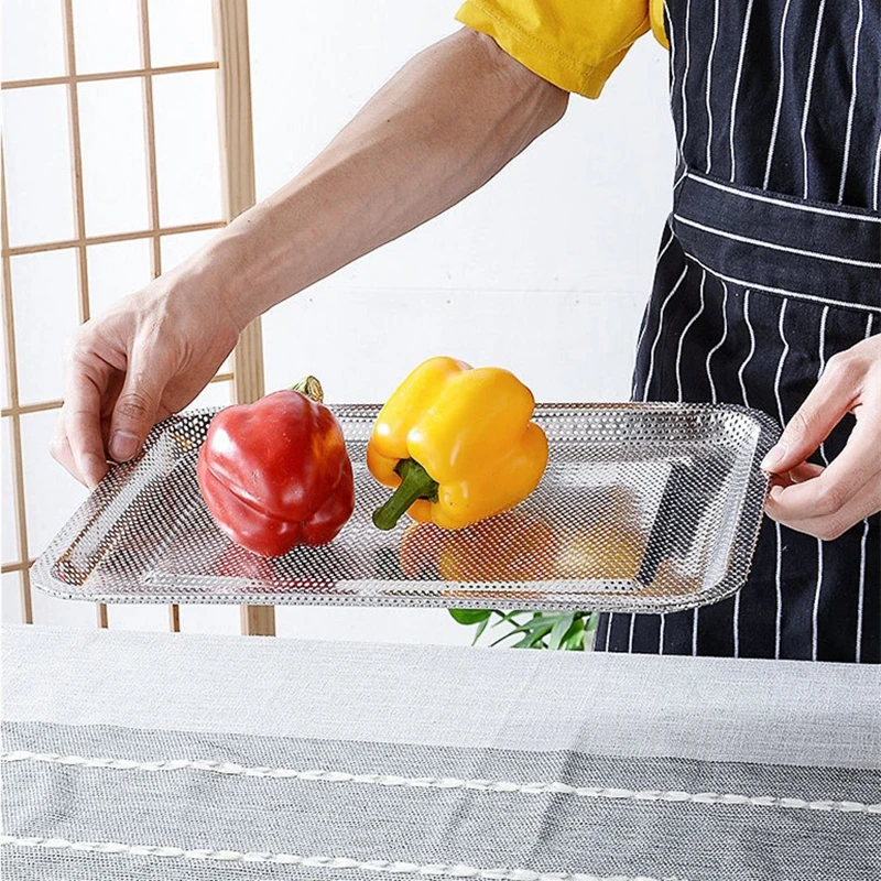 Толстый сливной лоток из нержавеющей стали с плотным отверстием прямоугольная