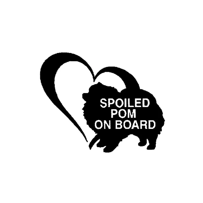 

SPOILED POM ON BOARD Cute Pomeranian Dog Car Sticker Automobiles Motorcycles Exterior Accessories Vinyl Decals