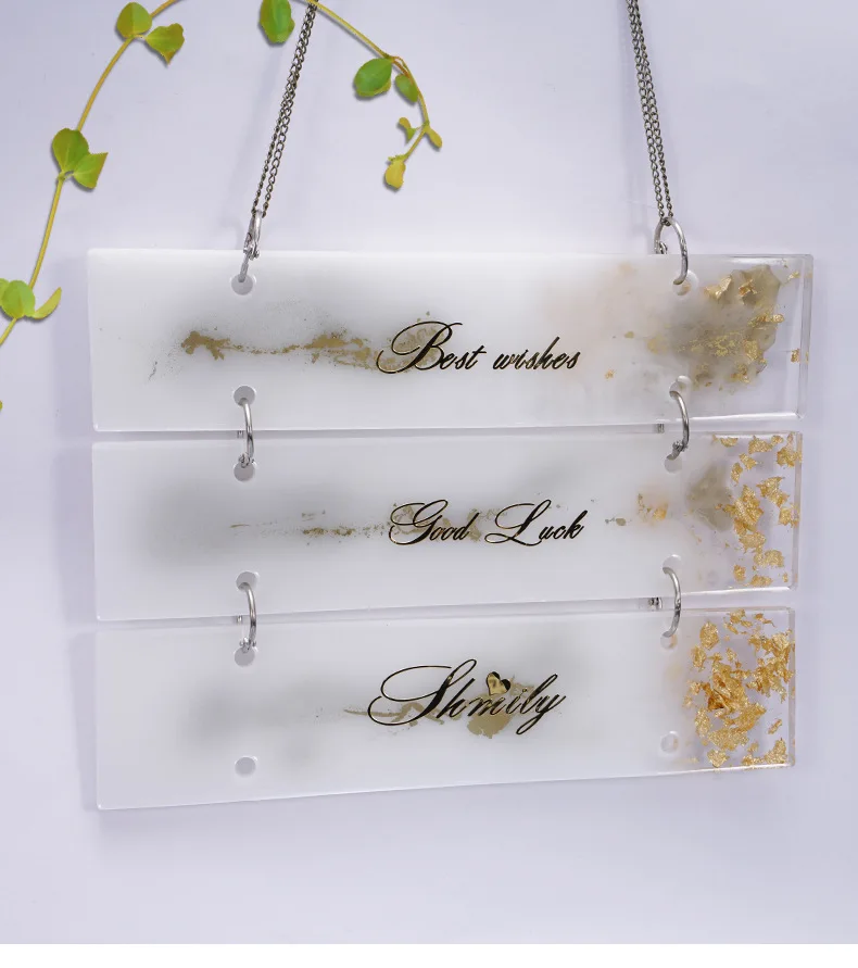 

DIY Crystal Epoxy Mold Doorplate Listing ins Homemade Signage Business Doorplate Silicone Mold Decorative Silicone Mold