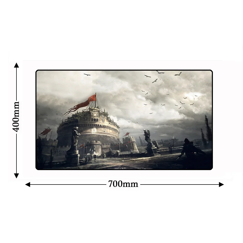 Lockedge большой игровой 700*400 мм Assassins Creed коврик для мыши Натуральный каучук геймерский ноутбук Противоскользящий большой коврик для мыши ПК коврик для мыши