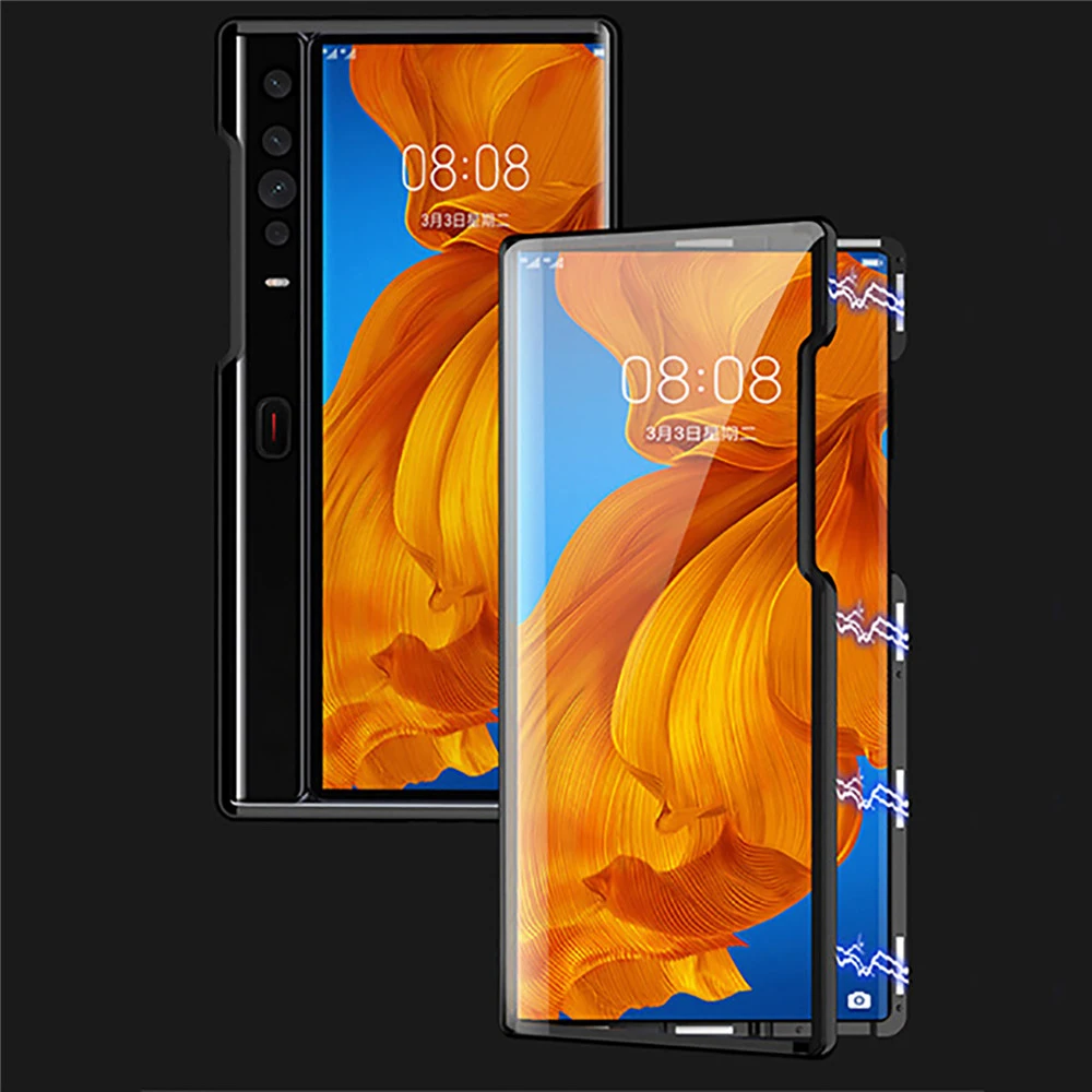 Двухсторонний Магнитный стеклянный чехол для телефона защитный Huawei Mate XS