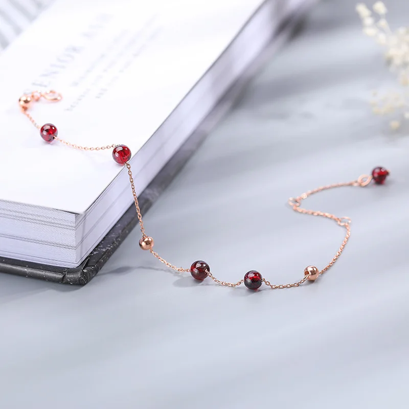 Туфли с красными кристаллами 925 анклет (браслет на ногу простым настоящим ножные