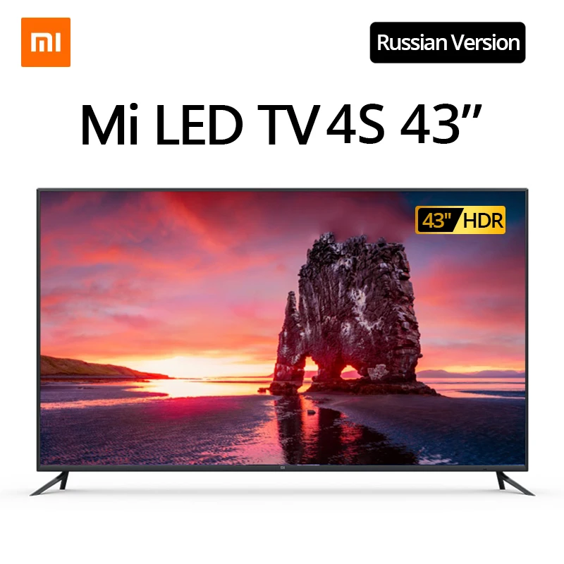 Оригинальный Xiaomi TV 4S 43 дюймов 4K smart 2G + 8G поддержка хранения miracast DVB T2 C/DVB S2 intellgent LED