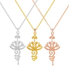 Модное ожерелье с подвеской в виде цветка лотоса для женщин, ожерелье в стиле хиппи, очаровательные ожерелья с чакрами для йоги, свадебные украшения, вечерние