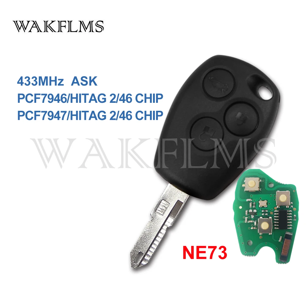 PCF7946A PCF7947A NE73 дистанционный Автомобильный ключ для Renault Clio Modus Kangoo Master Trafic Vauxhall Movano
