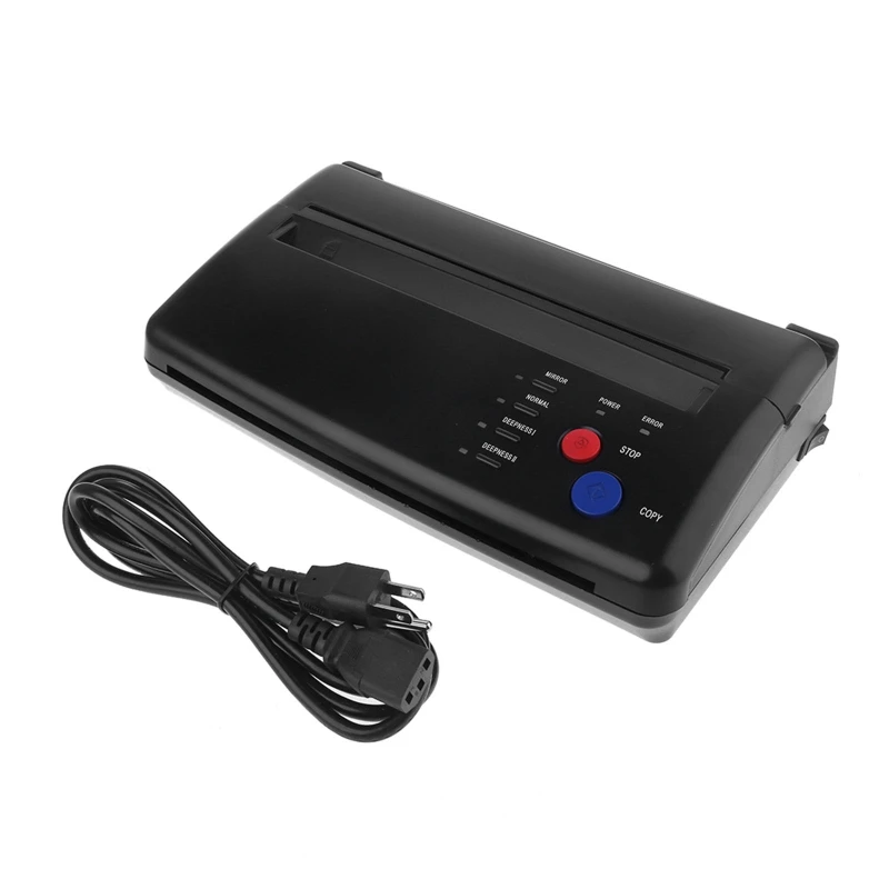 

US Plug Professional Black Tattoo Transfer Machine Thermal Printer Copier Tattooist Tattoo Shop Accessories